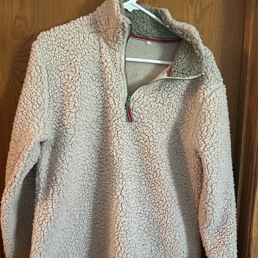 Soft, cuddly quarter-zip sherpa